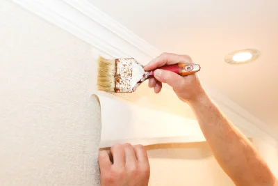 Pose de papier peint à Aiguines — revêtements muraux et toiles de verre